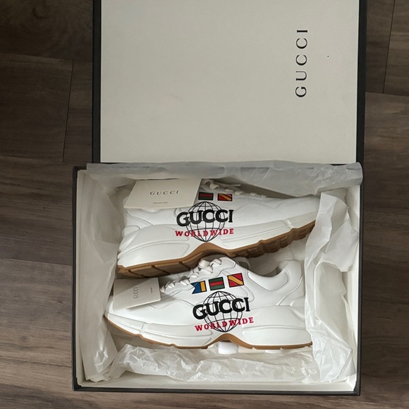 Gucci Other - Gucci White Sneakers with Multicolor Logo